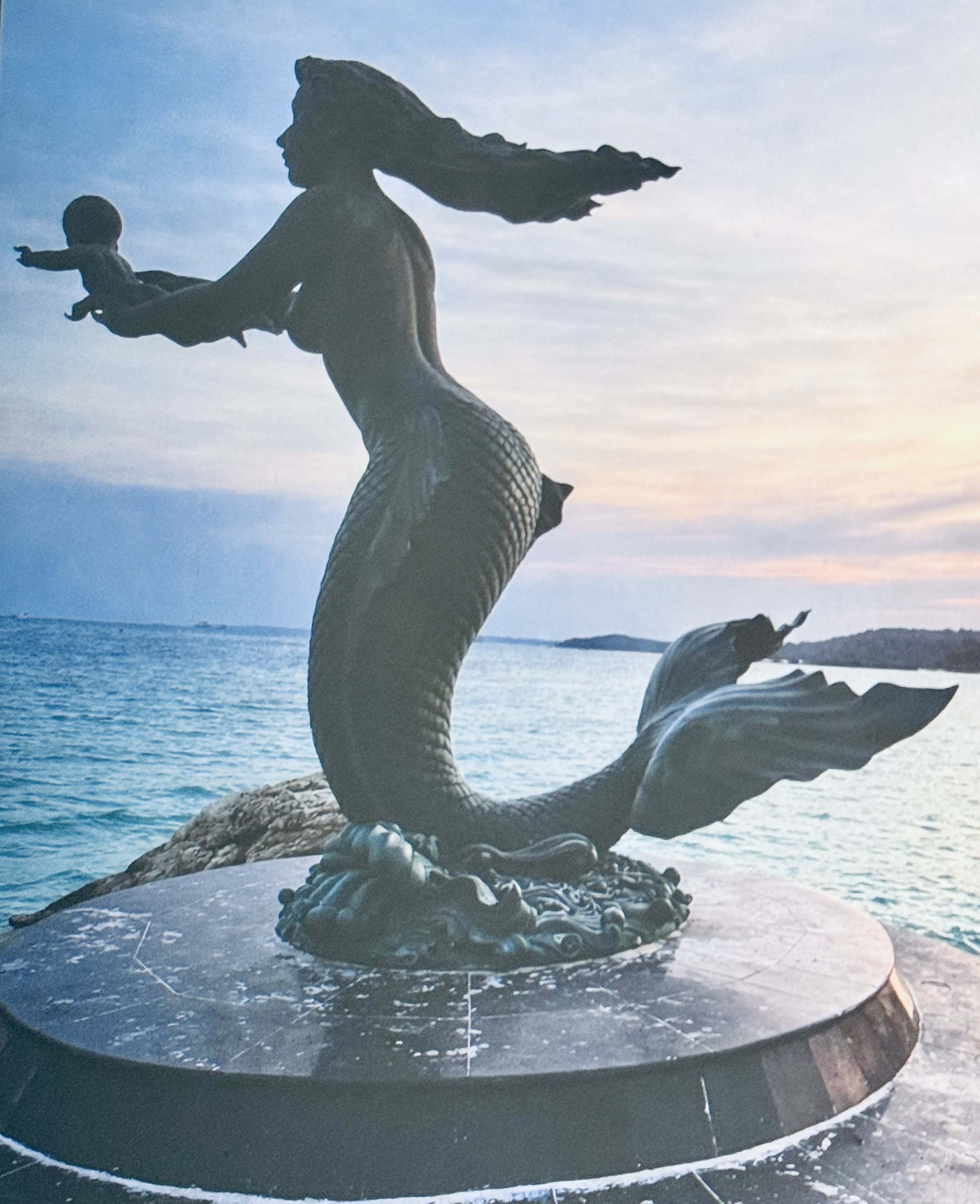The famous mermaid near Ao Hin Khok.